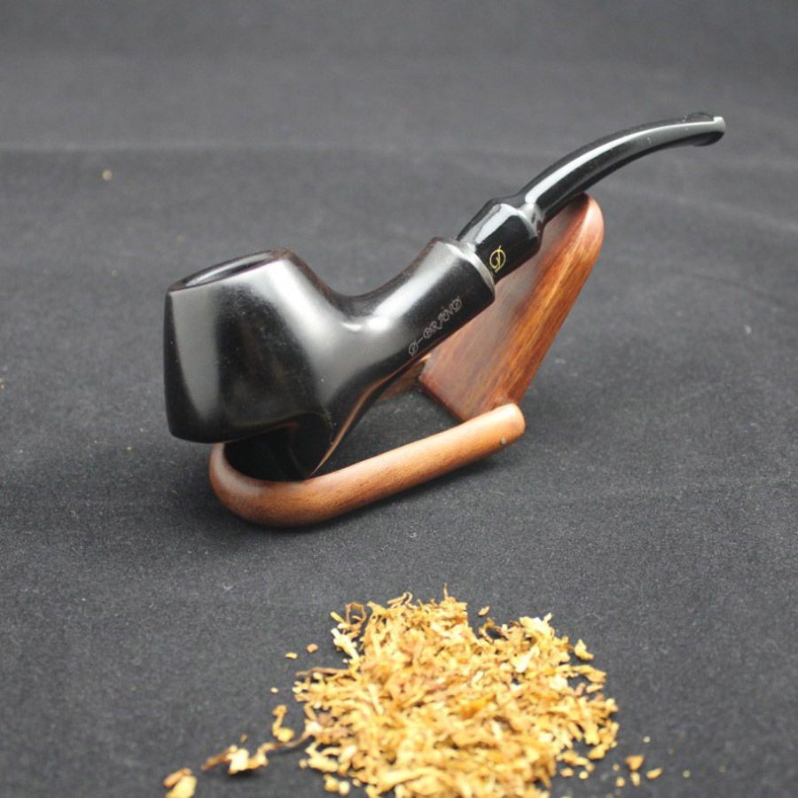 Ư  ڿ   Ʈ         10pc 9mm  + Ŀġ + Ȧ ZP497/Unique Handmade Nature Ebony Wood Bent Smoking Pipe Round Weed Tobacco